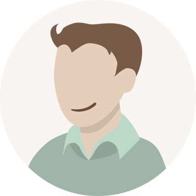 Illustration einer Person mit kurzem braunem Haar und grünem Oberteil mit Tannenbaum-Motiv